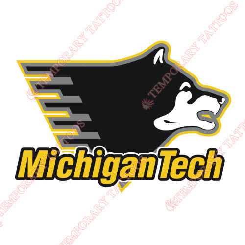 Michigan Tech Huskies Customize Temporary Tattoos Stickers NO.5060
